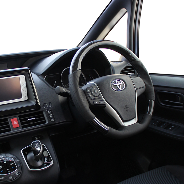 ノア 80系 ステアリング レアル オリジナルシリーズ R80-BKC-BK REAL ソフトDシェイプ 小径 NOAH ハンドル | REAL（車） | 03