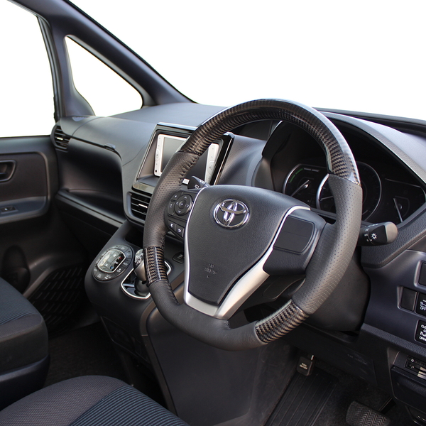 ノア 80系 ステアリング レアル オリジナルシリーズ R80-BKC-BK REAL ソフトDシェイプ 小径 NOAH ハンドル | REAL（車） | 02