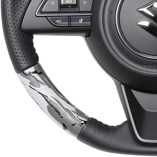 ジムニー JB64W ステアリング レアル オリジナルシリーズ SZB-GRT-BK REAL ソフトDシェイプ 小径 ガングリップ Jimny ハンドル | REAL（車） | 02