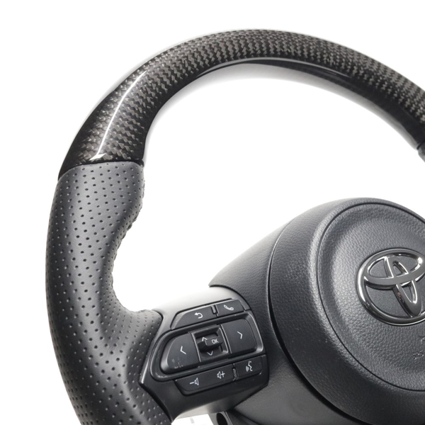 ヤリス 10系 210系 ステアリング レアル オリジナルシリーズ TYE-BKC-BK REAL Dシェイプ 小径 ガングリップ YARiS ハンドル | REAL（車） | 03