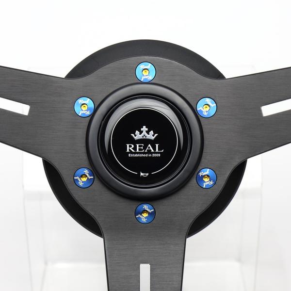 レアル チタンボルト ブルー 6個セット RSS-TB-BL REAL ステアリングオプション | REAL（車） | 01