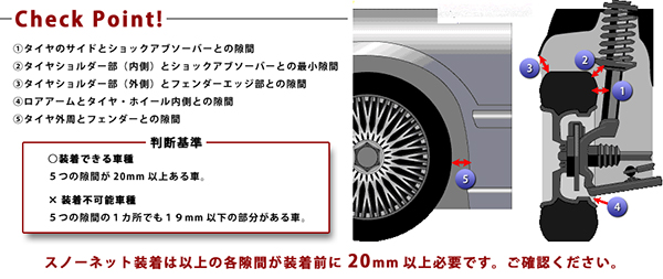 YETI ゴム製タイヤチェーン イエティ スノーネット 16インチ