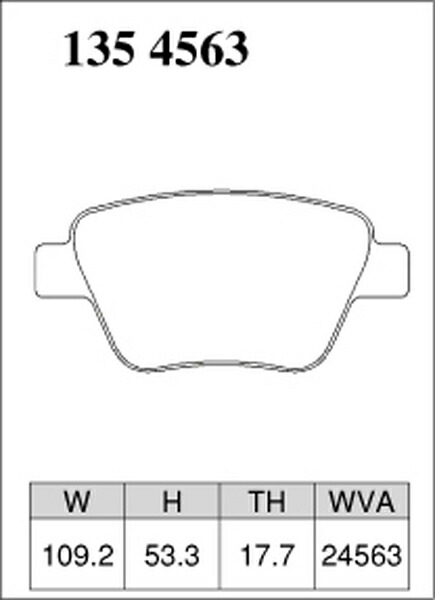 DIXCEL ディクセル Mタイプ リア左右セット ブレーキパッド ゴルフVI 
