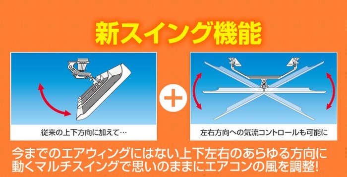 1個入り】ダイアンサービス エアコン 風向調整 風除け(かぜよけ) エアーウィング マルチ AIR WING MULTI AW14-021-01  アイボリー ダイキン工業技術搭載 :DAIAN-AW14-021-01-1P:空圧革命 通販 