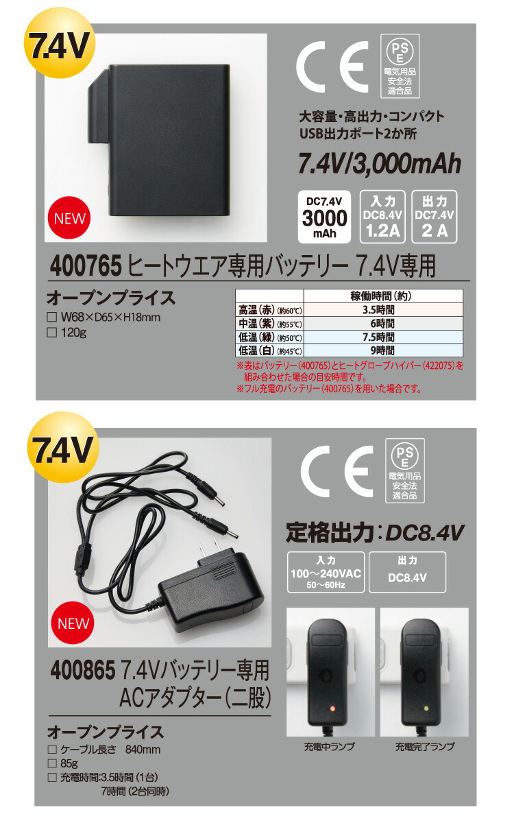 アタックベース ヒートグローブ ハイパーバッテリーセット 422075 作業