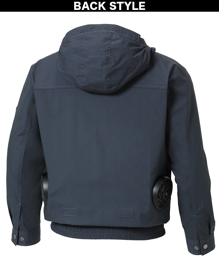 電動ファン付ウェア 空調風神服 フード付長袖ワークブルゾン 12Vバッテリー/ハイパワーファンセット KF91410 RD9291J RD9210HN/RD9220HN 綿100%  サンエス  空調作業服 ファン付きウェア 熱中症対策 空調風神服 電動ファン用ウェア フード付長袖ワークブルゾン 12V