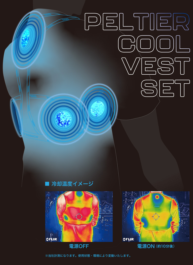 寅壱 ペルチェベストセット 0213-000 トライチ 冷却ベスト 熱中症対策