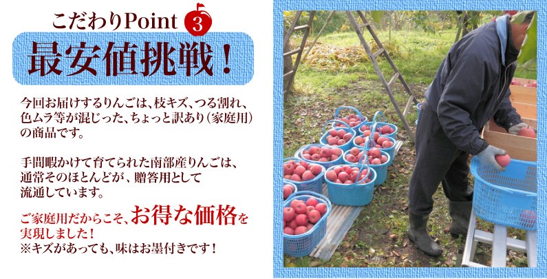 こだわりPoint3 最安値挑戦！