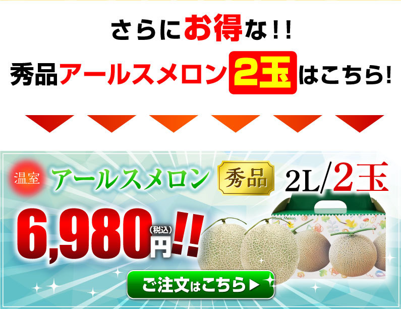 ギフト メロン アールスメロン 秀品 2L/1玉 熊本県産 温室