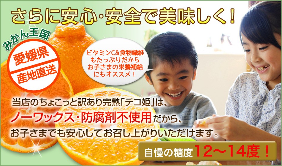 さらに安心・安全で美味しく！自慢の糖度12-14度！