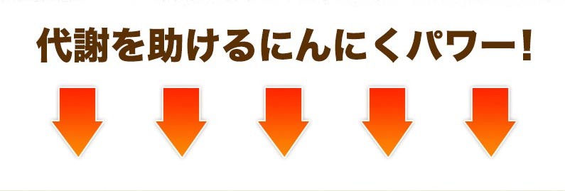 代謝を助けるにんにくパワー！