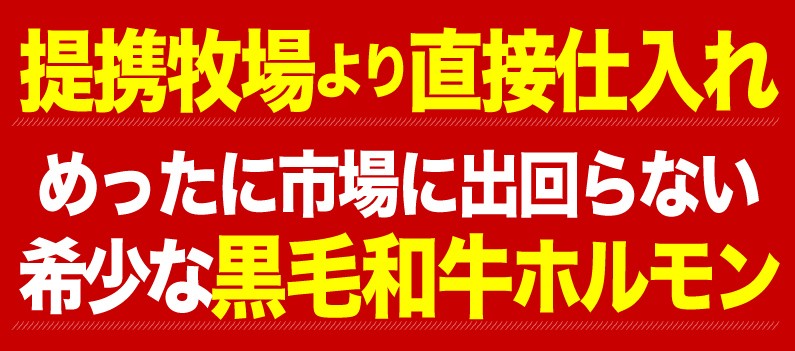 めったに市場に出回らない希少な黒毛和牛ホルモン