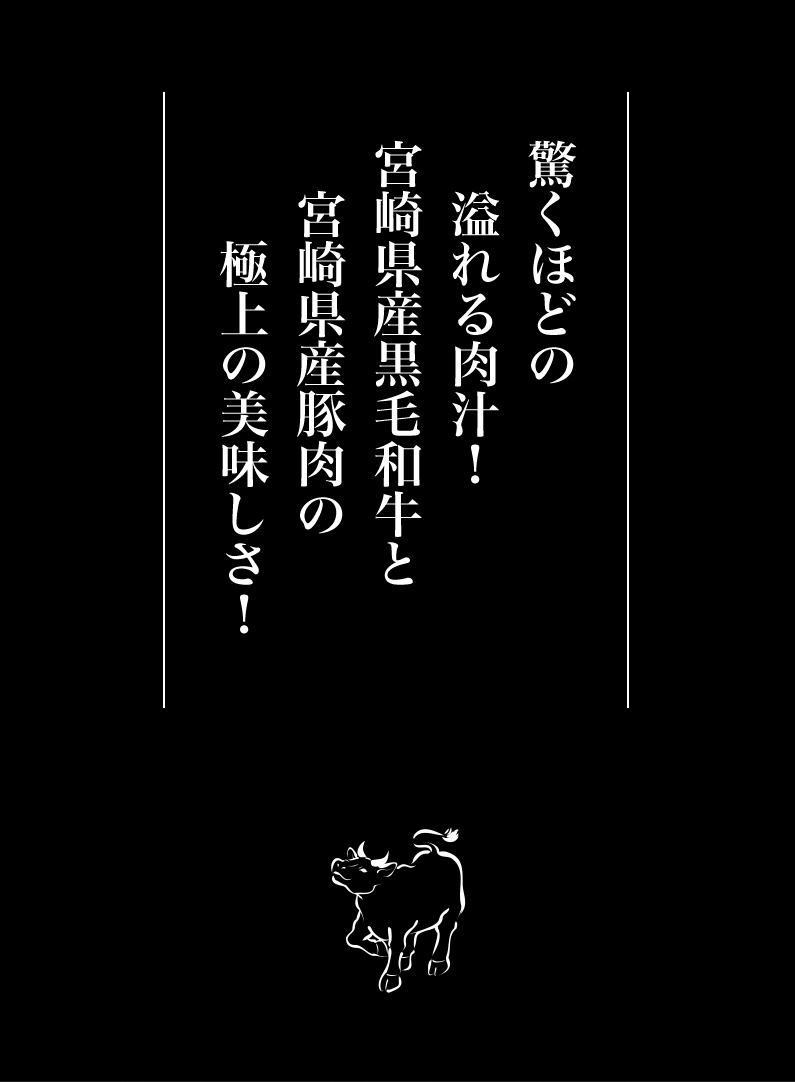 驚くほどの溢れる肉汁。極上の美味しさ！