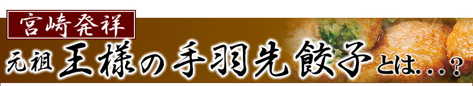 宮崎発祥　元祖王様の手羽先餃子とは？？