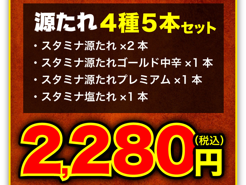 源たれ4種5本セット