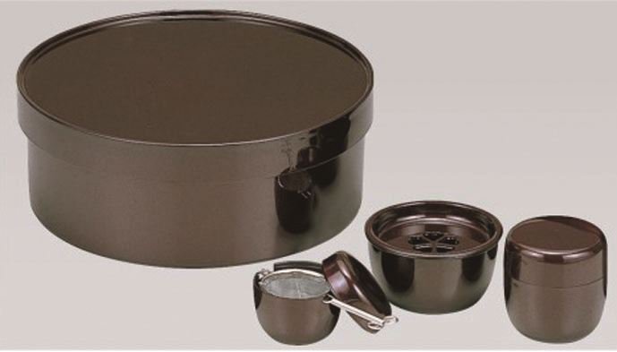 茶器 溜パール(Ａ)27×H11.5cm 切立茶櫃(小) ※画像はセットになっておりますが茶櫃のみの販売となります ※受注製品のため返品はお断りいたします