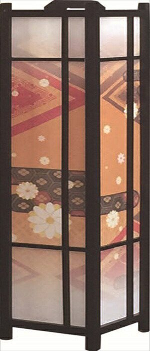 デザイナーズ行灯 大 20.5×H91.5cm 絵柄障子紙H82cm テープライトにより長い行灯全体が照らされますリモコン操作 角型 間接照明 スタンドライト 和室 照明行灯