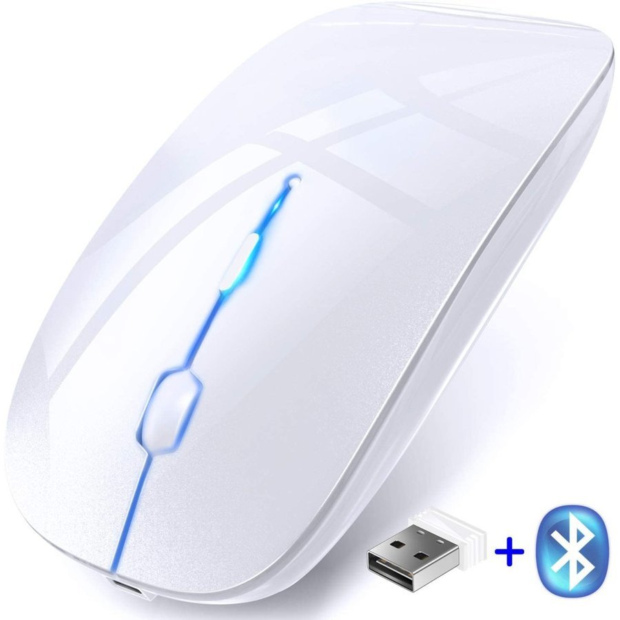 ワイヤレスマウス マウス Bluetoothマウス Bluetooth5.1 2.4GHz 光学式 高感度 Mac Windows 各種対応 ブルートゥース (A100)
