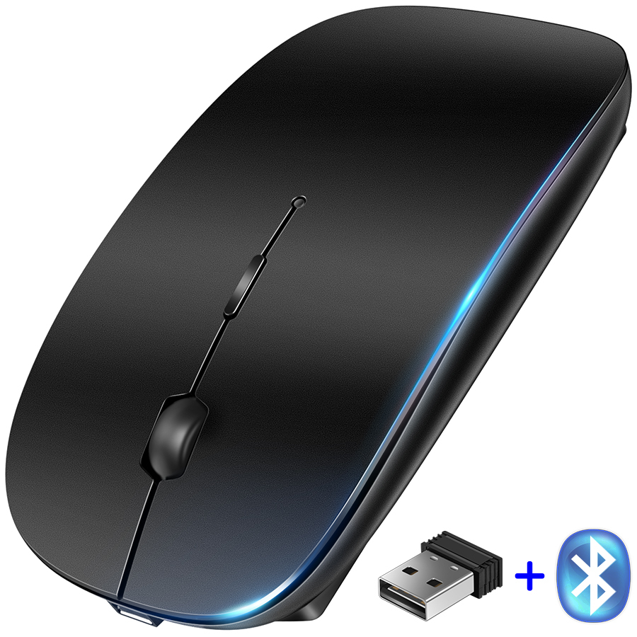 ワイヤレスマウス マウス Bluetoothマウス Bluetooth5.1 2.4GHz 光学式 高感度 Mac Windows 各種対応 ブルートゥース (A100)