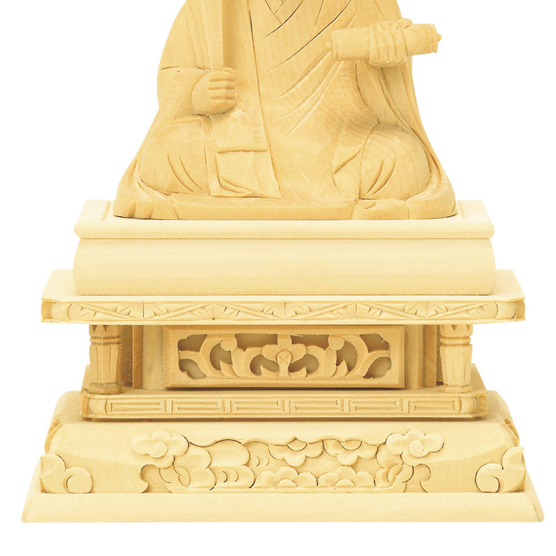 卸売卸売仏像 日蓮 3.0寸（高さ：185mm） 木彫 仏像販売 通販 日蓮宗