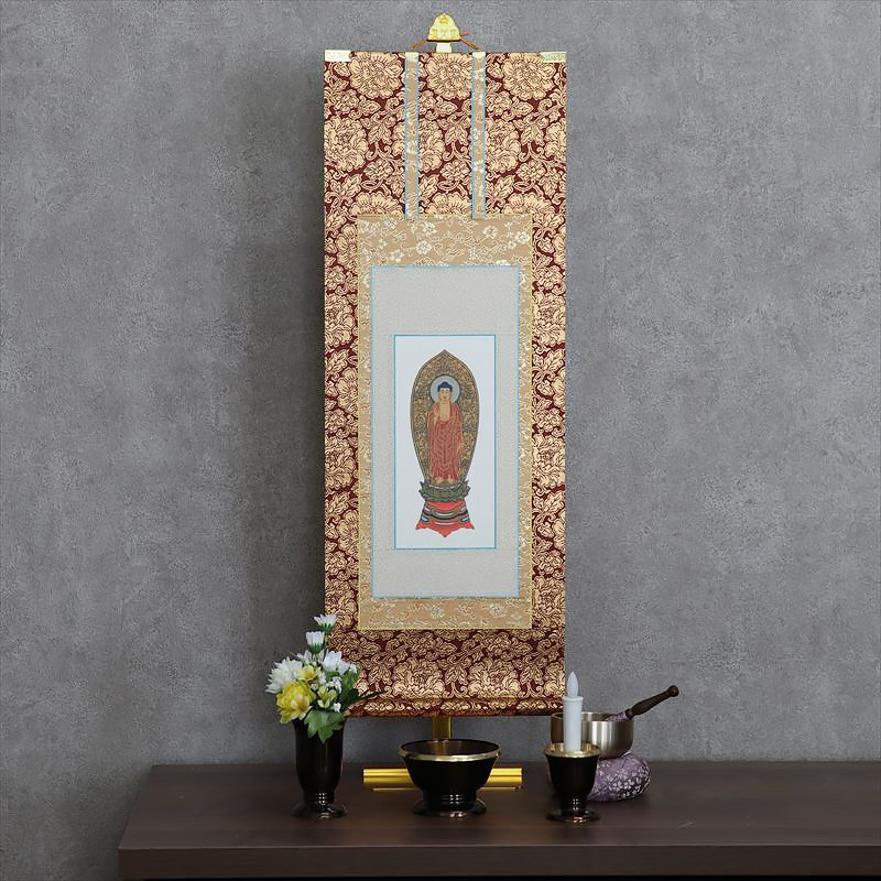 中国美術 吊灯籠 唐木風透かし吊灯篭 手書きガラス絵 牡丹灯籠