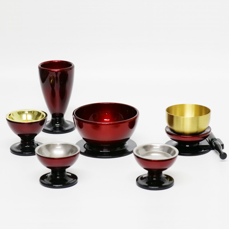 なーむくまちゃん工房 仏具 セット 6点 このはな 大 5具足＋おりん