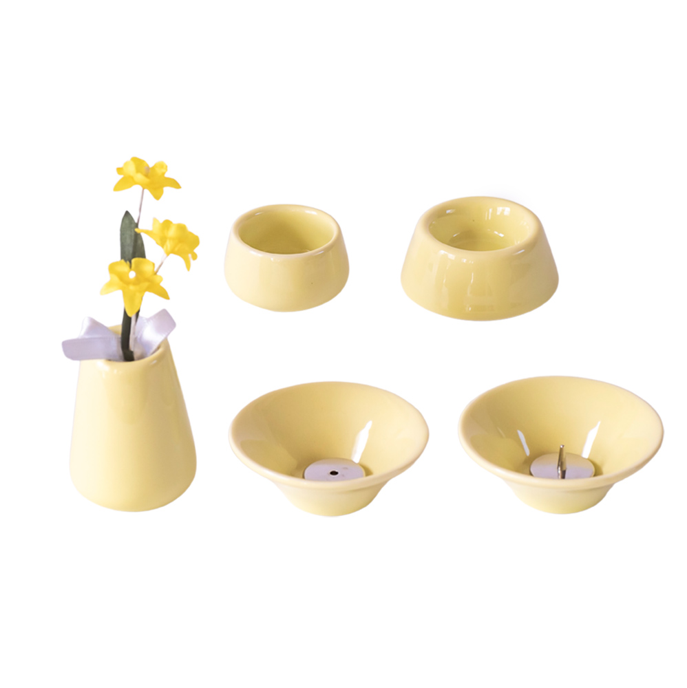 ペット仏具 陶器8点セット 五具足 仏具セット 陶器製 パステルカラー