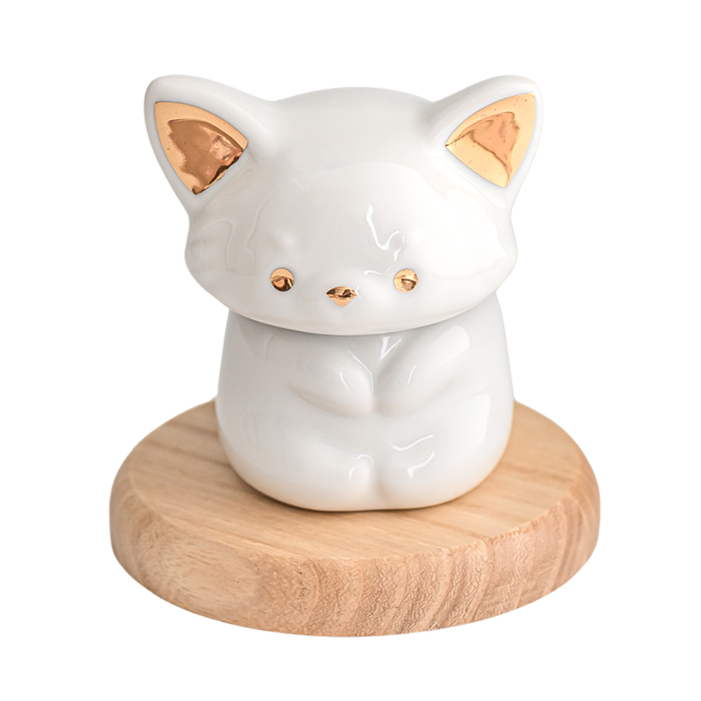 ペット骨壺「永遠の愛」仏具 骨壺 形見入れ 陶器製 ミルキーカラー 猫