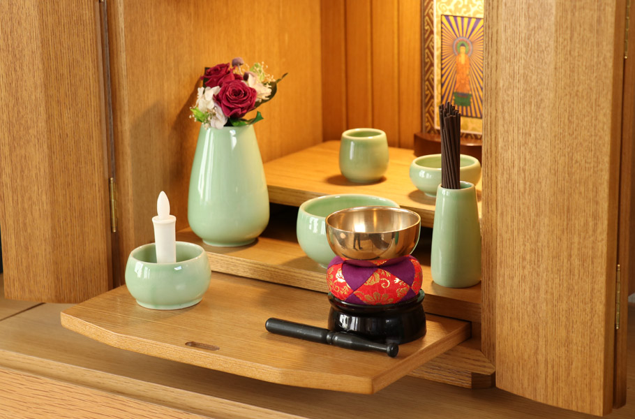 なーむくまちゃん工房 仏壇 おりん4点セット お得りん 直径7cm おリン