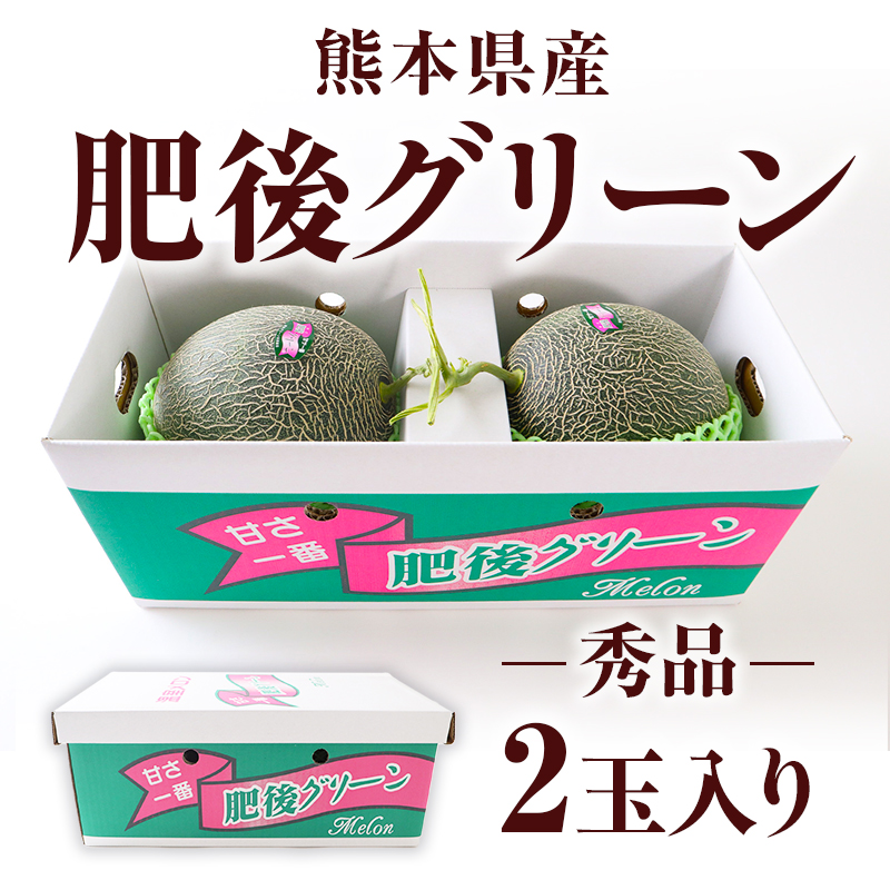 メロン 肥後グリーン お中元 熊本産 秀品 1玉 2玉 お供え ギフト 高級