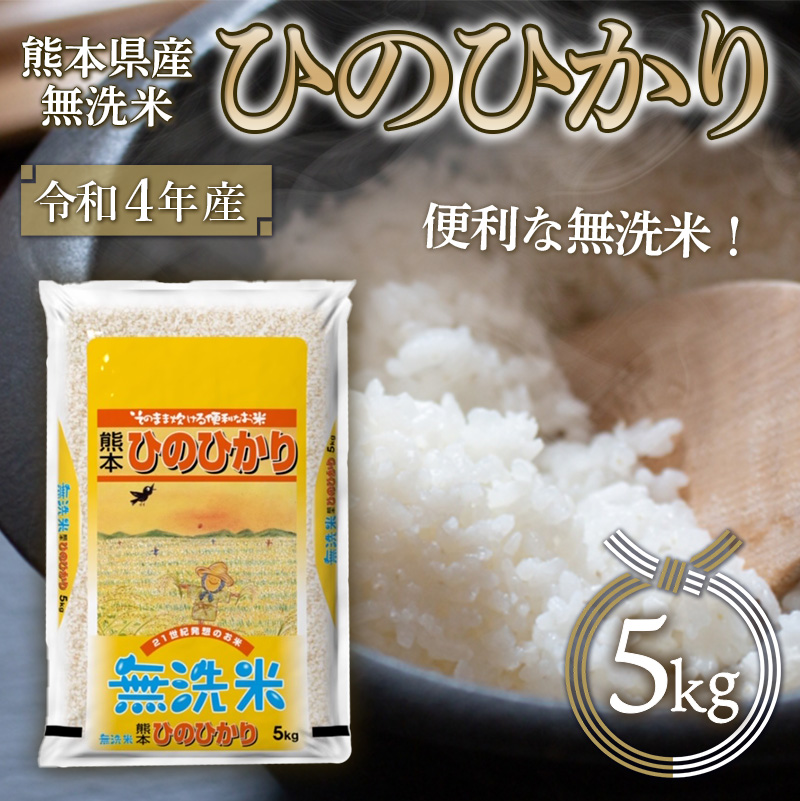 米 5kg 無洗米 ひのひかり 熊本産 令和4年産 精米 うるち 白米 お米 ご飯 :hinohikari-5kg:肥後 中村屋 通販  