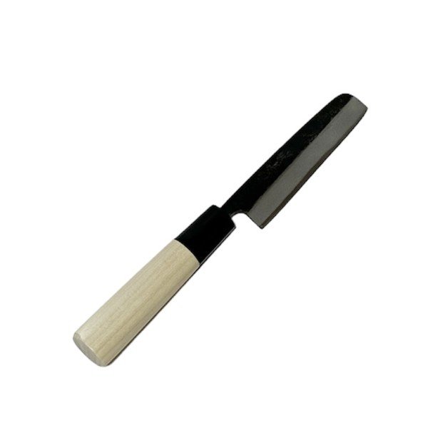 越前数馬作 うなぎ裂き包丁 細型 黒打 105mm (片刃) 水牛桂柄 625978