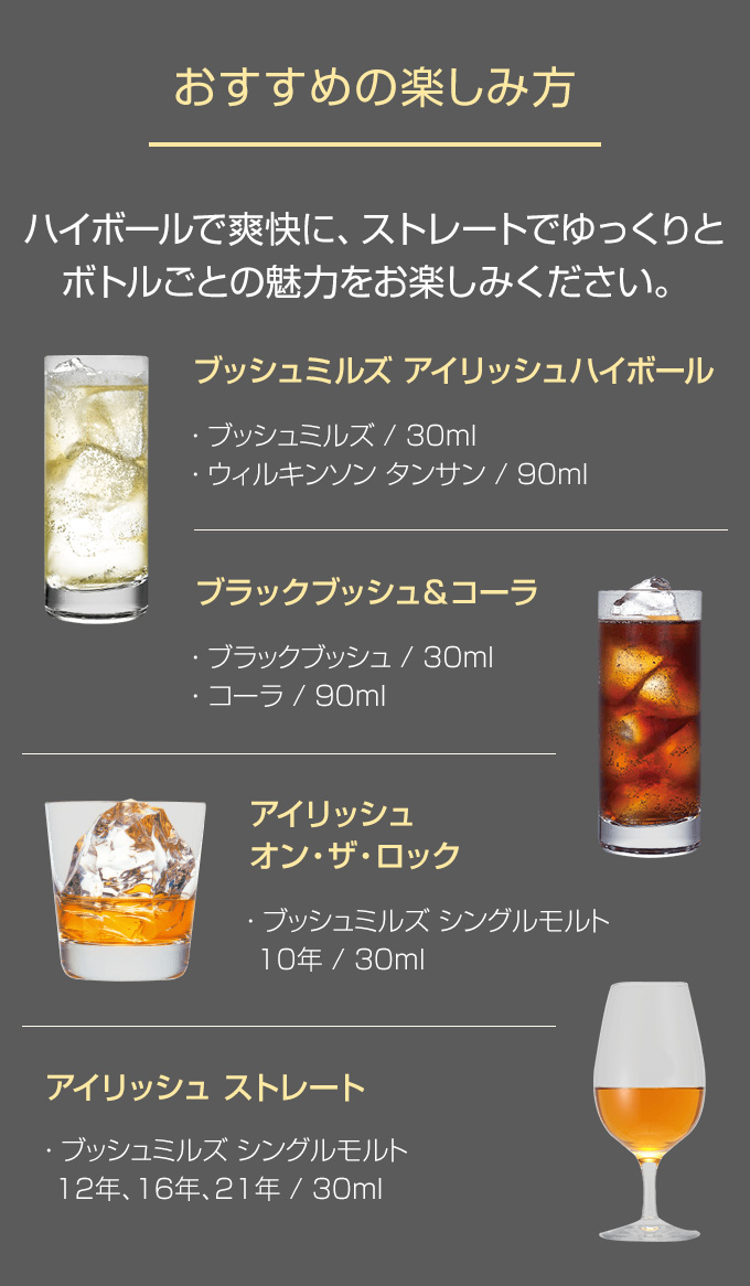 ブッシュミルズ シングルモルト 16年 40° 700ml A : くまの焼酎屋
