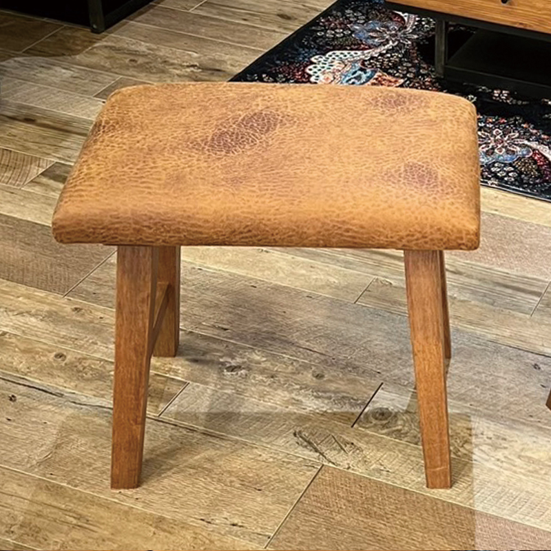 木製スツール 高さ約48cm 古道具　スツール　椅子 スツール 木製 椅子 高さ42cm コンパクト 木製脚 座面 PVC 合皮