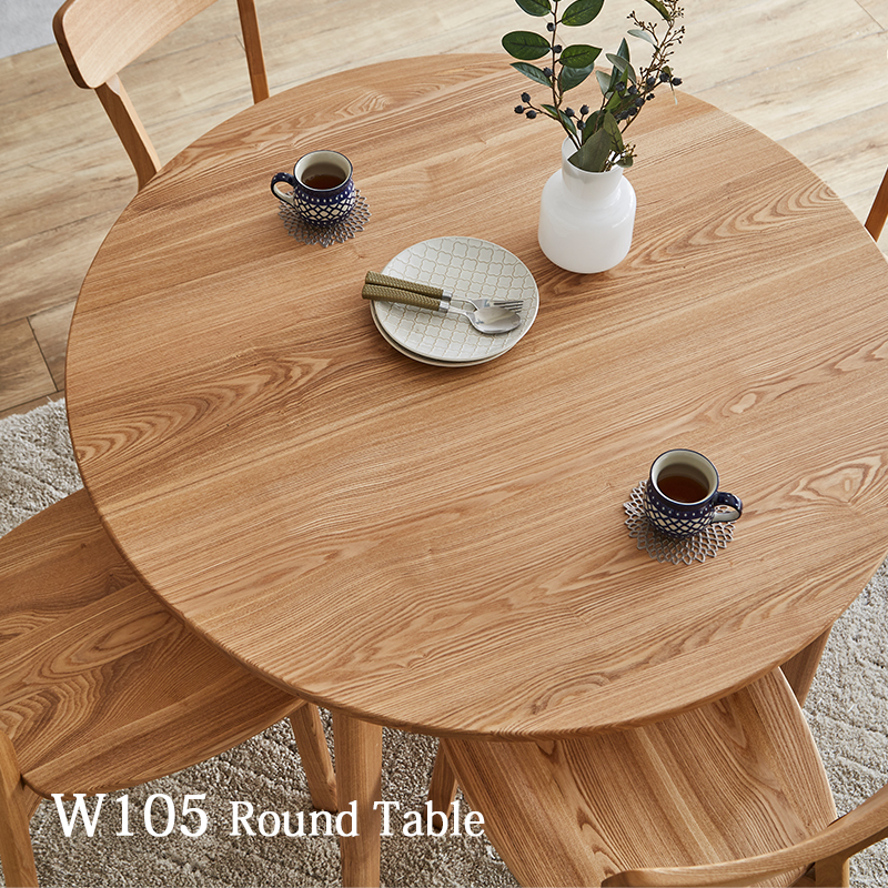 ダイニングテーブル 105幅 おしゃれ 北欧 モダン ナチュラル テーブル 食卓テーブル ダイニング 食卓 丸テーブル 丸 円形 木製 木目 105cm