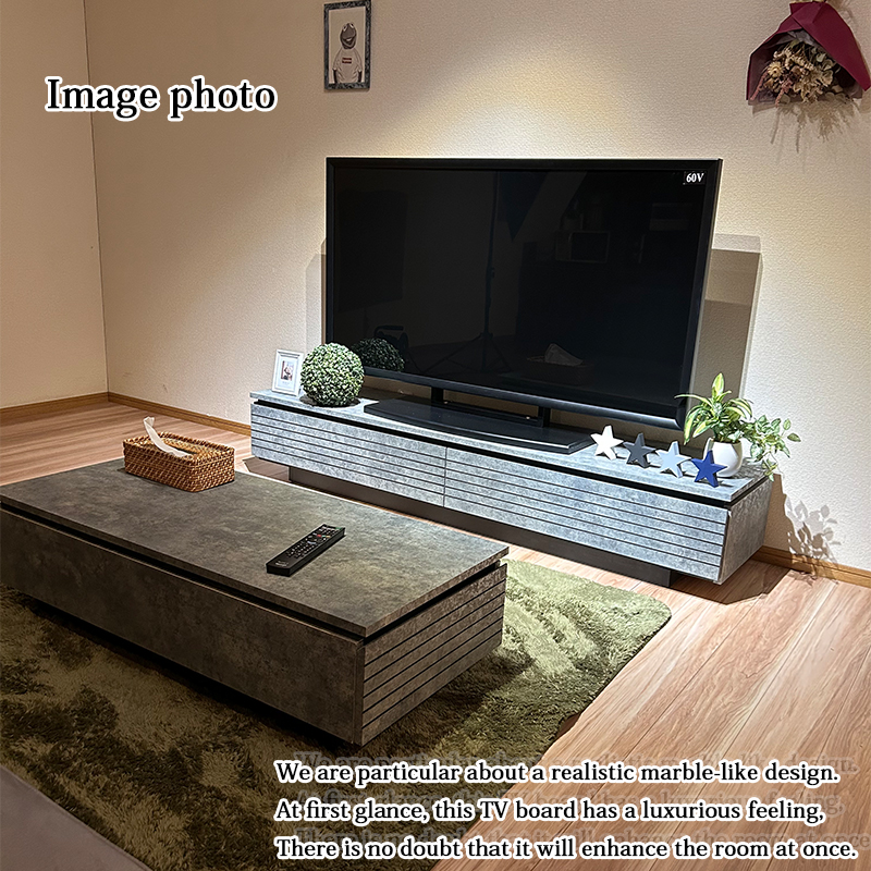 東京インテリア テレビボード 180cm 大理石調 TVボード ローボード ローボード 180cm テレビ台 おしゃれ テレビボード 木製 セラミック柄