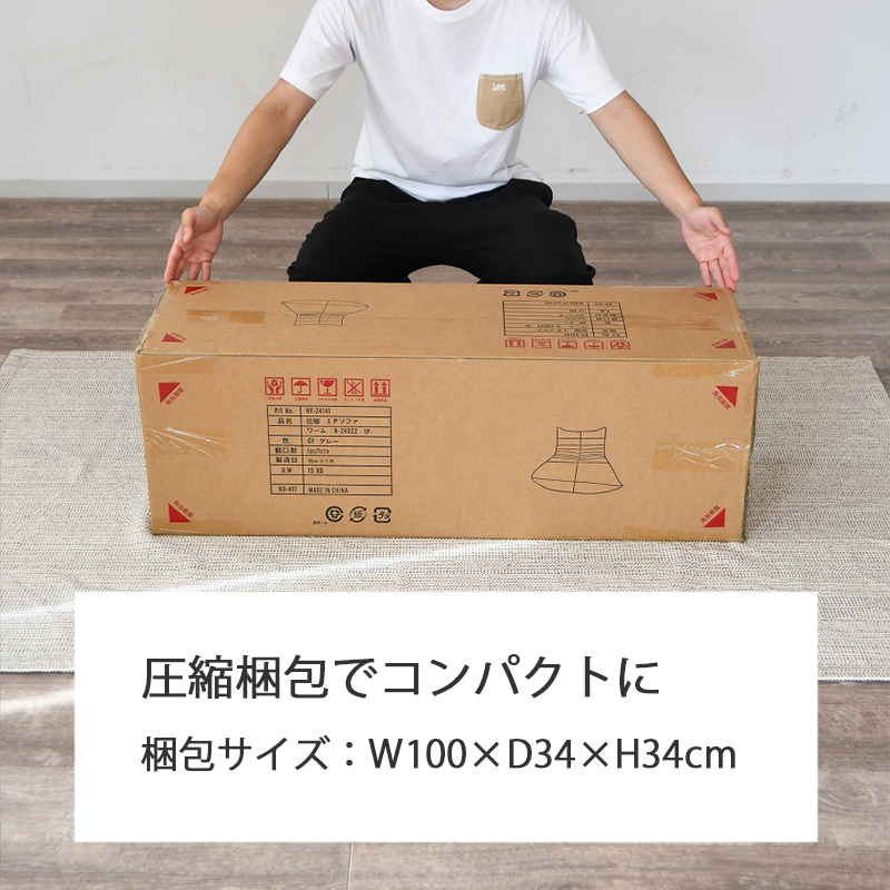 ソファ 1人掛け 圧縮 ソファー シンプル コンパクト 可愛い ローソファ