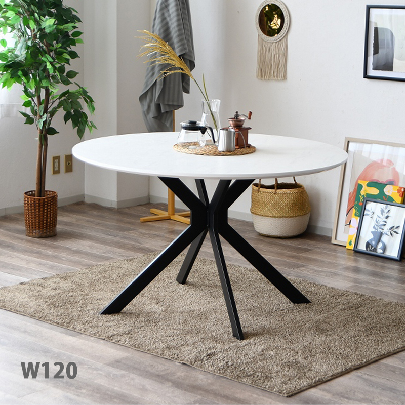 美品 ダイニングテーブル 丸テーブル 直径120cm 高さ74cm　激安 丸テーブル 直径120cm 白 黒 グレー 円卓 ダイニングテーブル ラウンド