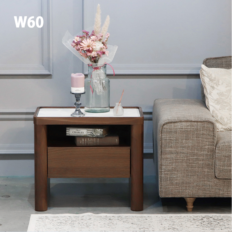 幅60 サイドテーブル 木製 おしゃれ 高級感 モダン 北欧 シンプル