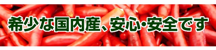 希少な国産・安心・安全