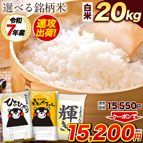 クーポンで350円OFF 米 お米 20kg 選べる 白米 令和7年産 熊本県産