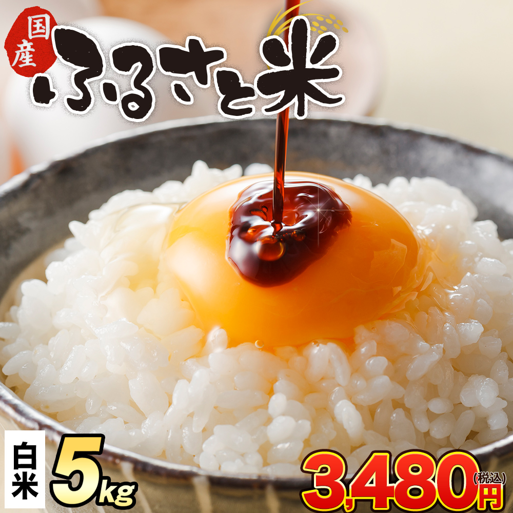 国産 ふるさと米 白米 10kg (5kg×2) 送料無料 精米済み 訳あり 保存食 