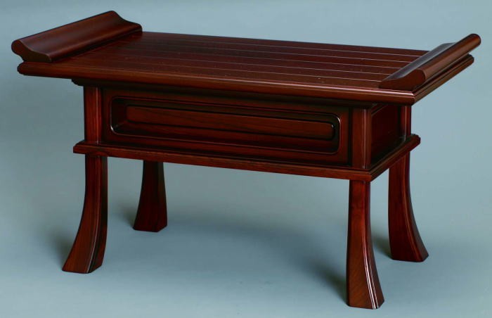 経机 唐木経机 総無垢 紫檀 オープン仕上 まごころ 20号 : 熊野古道