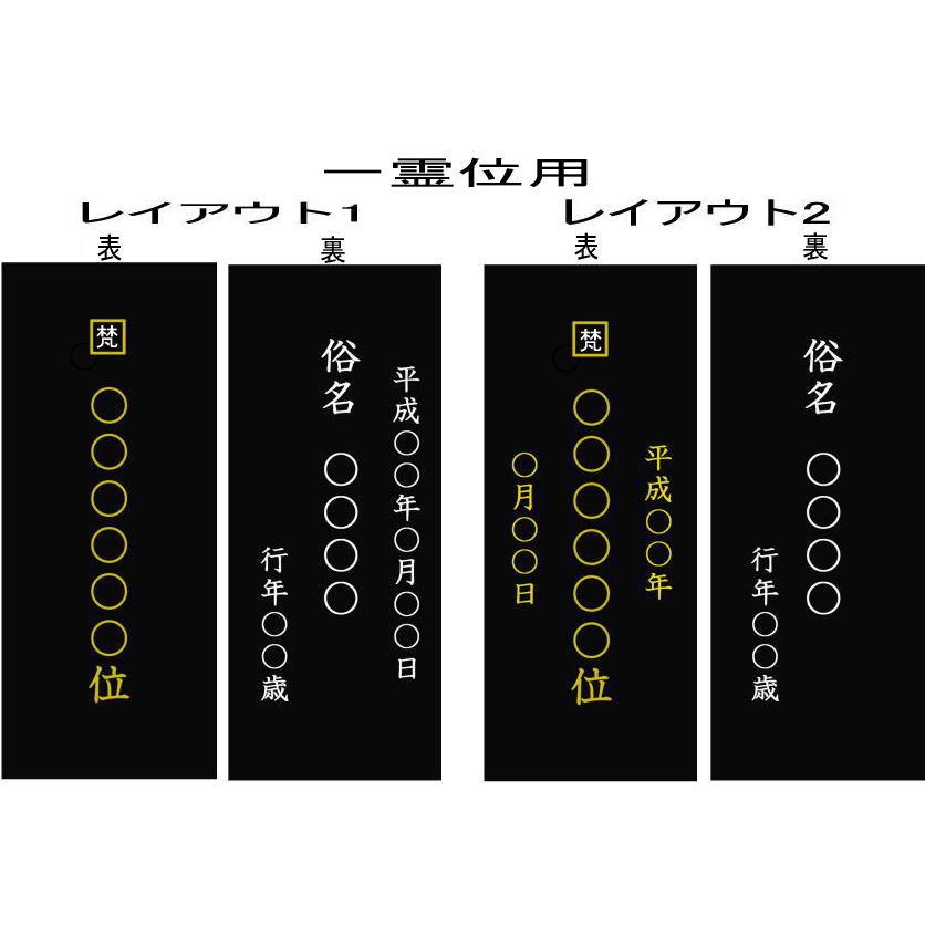 位牌 クリスタル 回出位牌 4.0寸 レインボー｜kumano-butu｜03