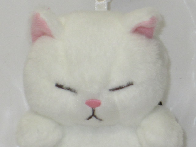 モンチッチCATS 白ネコぬいぐるみマスコット猫7cm