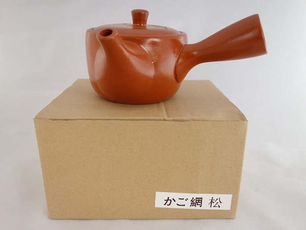 朱泥急須 即納 茶こし網付き 松 TC-9502 急須 陶器 茶器 ティーポット
