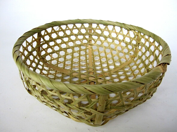 盛篭 竹製 磨目篭 浅型 青竹ザル Φ19×6.5 50-189-3 : 昭和のレトロ金物