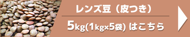 レンズ豆（皮つき）（1kg×5袋）