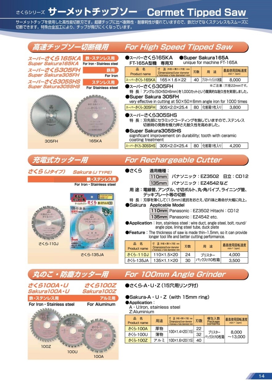 富士製砥 サーメットチップソー(高速チップソー切断機用) スーパー ...