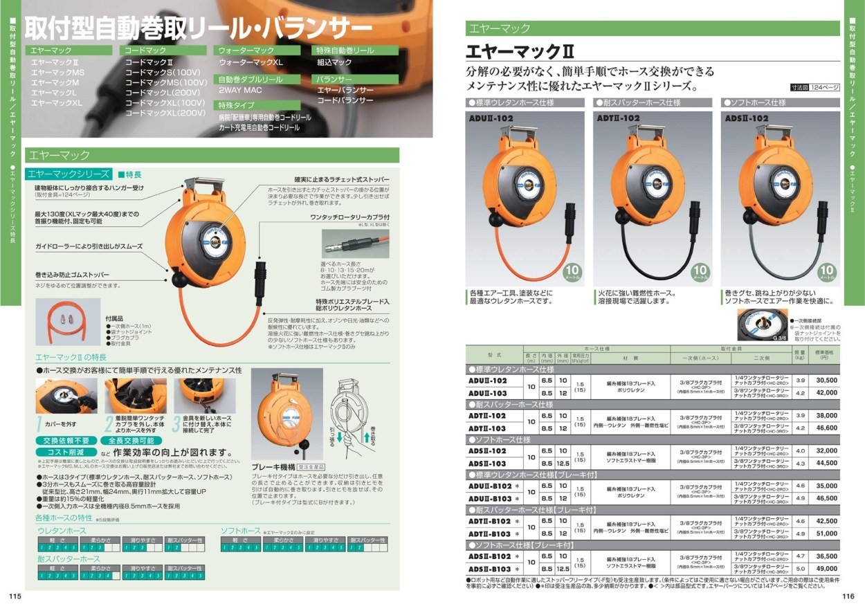 ハタヤ ADSII-102 エヤーマックII ソフトホース仕様 :90117795